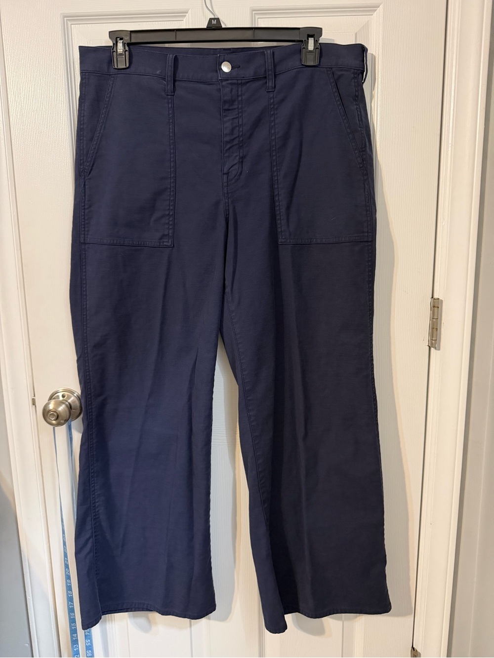 J. Crew navy wide leg trousers